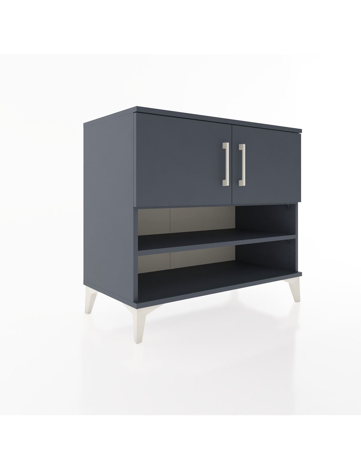 Hyperion Şifonyer 3 Raflı 2 Kapaklı 88x44x80 Antrasit-Antrasit