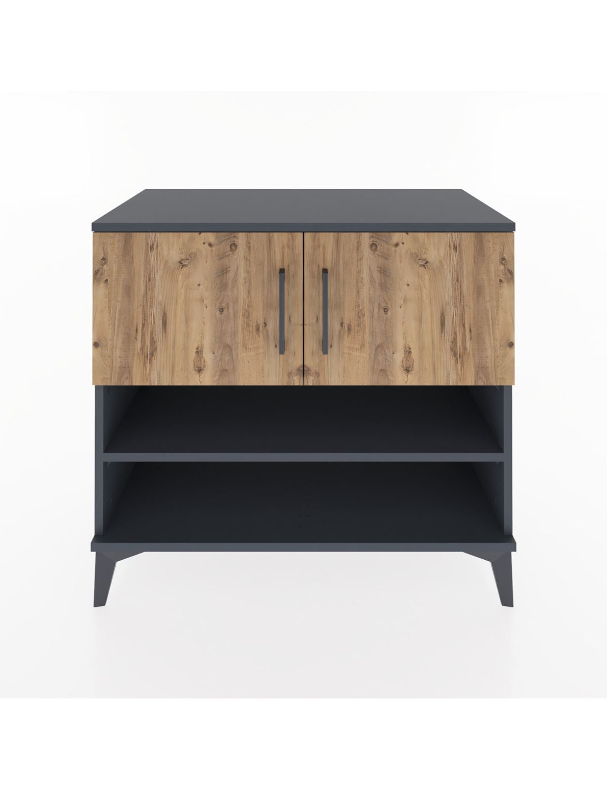 Hyperion Şifonyer 3 Raflı 2 Kapaklı 88x44x80 Antrasit-Çam