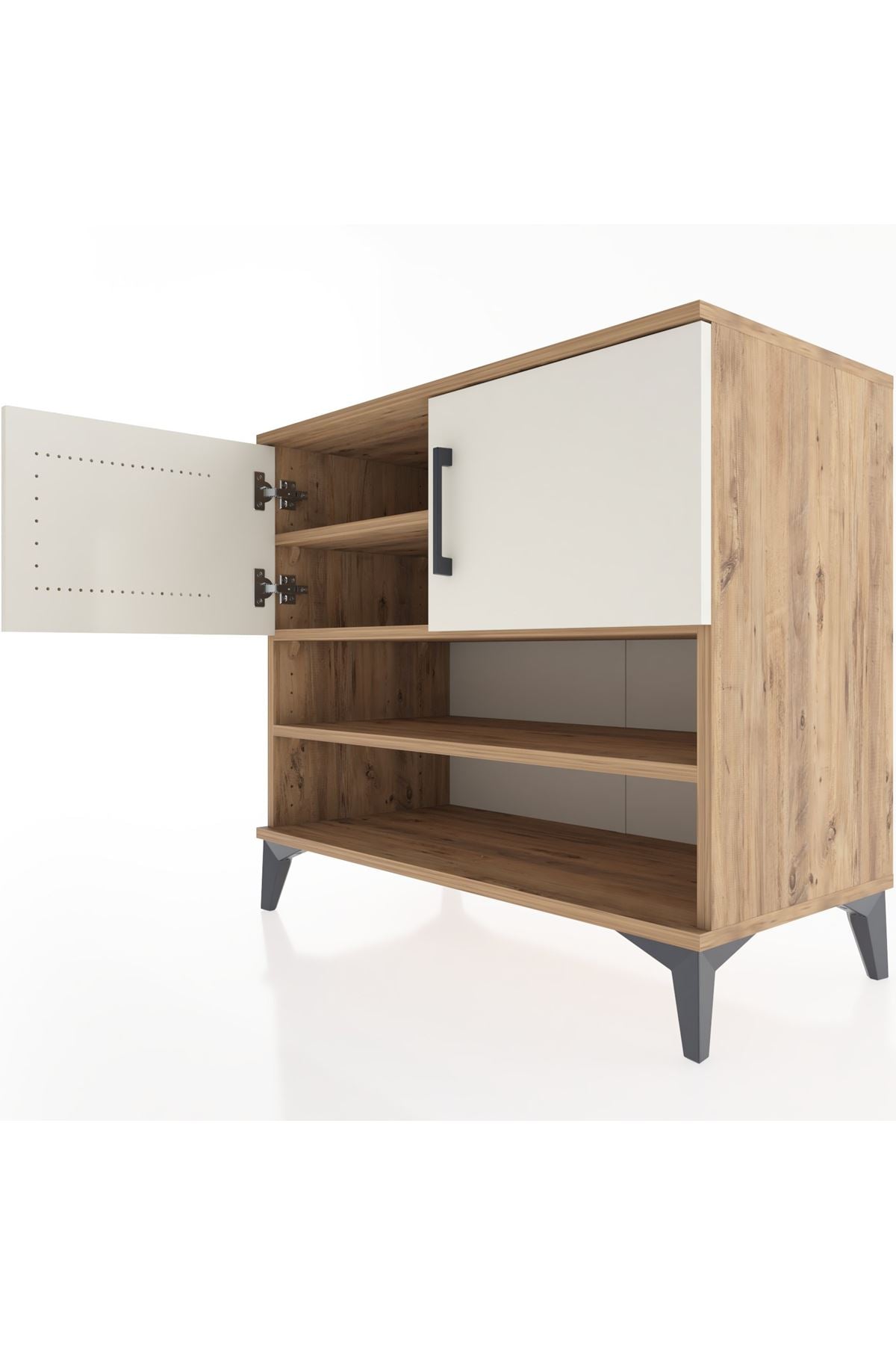 Hyperion Şifonyer 3 Raflı 2 Kapaklı 88x44x80 Çam-Aytaşı