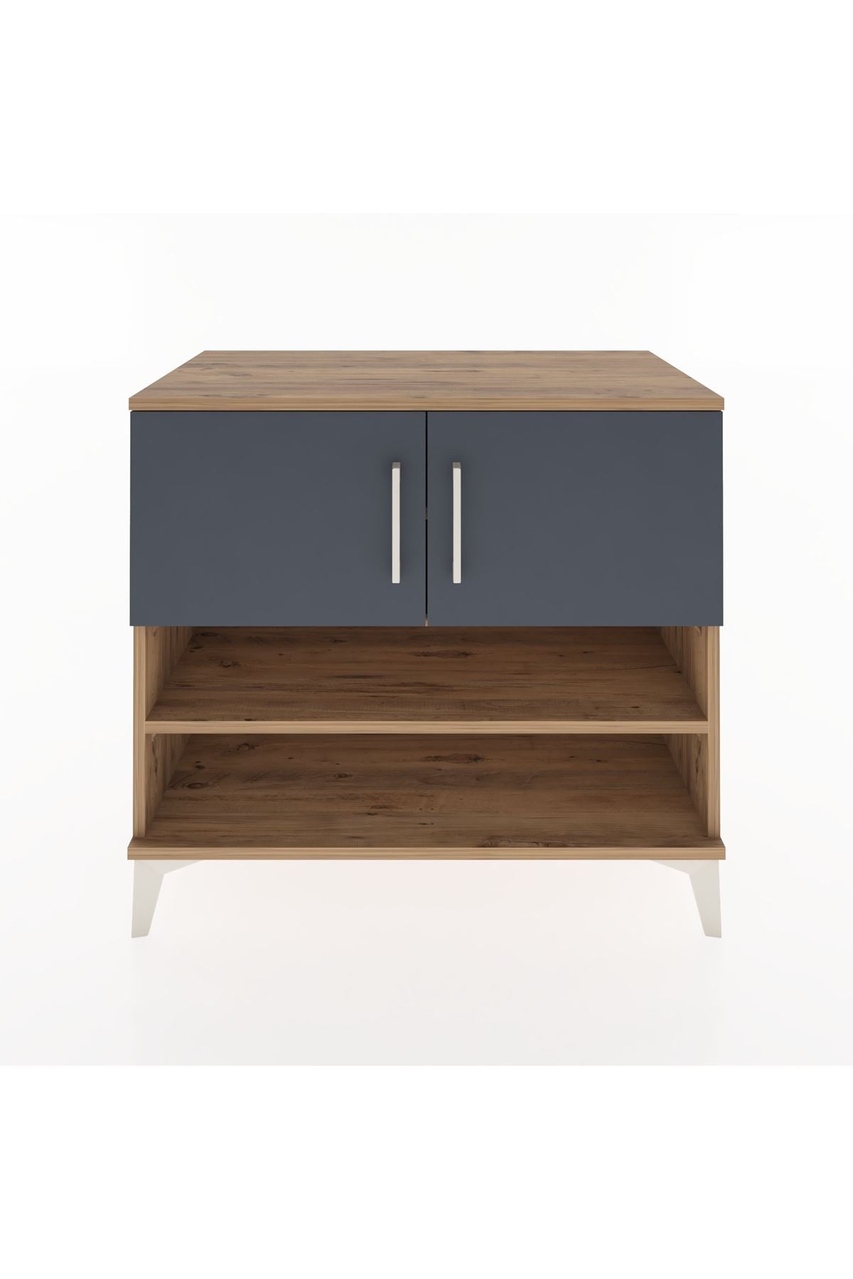 Hyperion Şifonyer 3 Raflı 2 Kapaklı 88x44x80 Çam-Antrasit