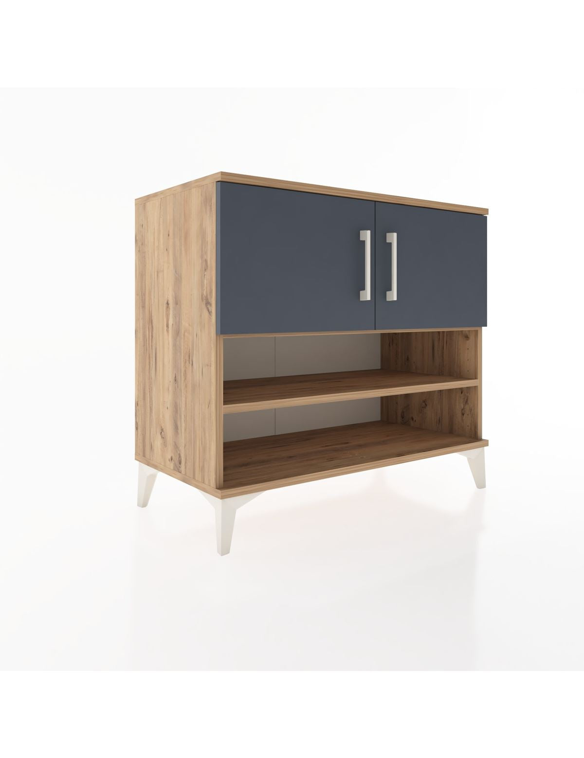 Hyperion Şifonyer 3 Raflı 2 Kapaklı 88x44x80 Çam-Antrasit