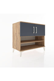 Hyperion Şifonyer 3 Raflı 2 Kapaklı 88x44x80 Çam-Antrasit