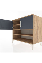 Hyperion Şifonyer 3 Raflı 2 Kapaklı 88x44x80 Çam-Antrasit