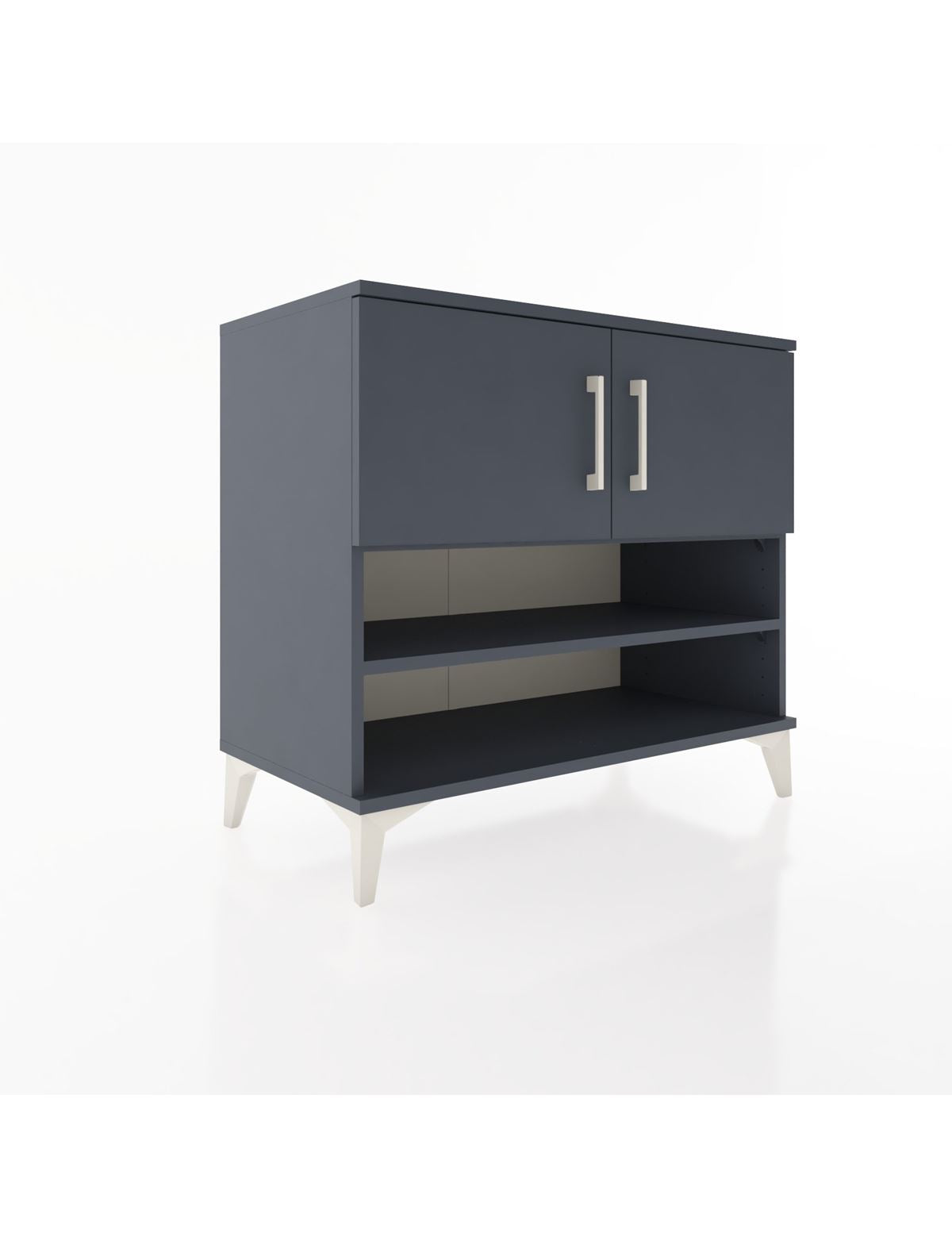 Hyperion Şifonyer 2 Raflı 2 Kapaklı 88x44x80 Antrasit-Antrasit