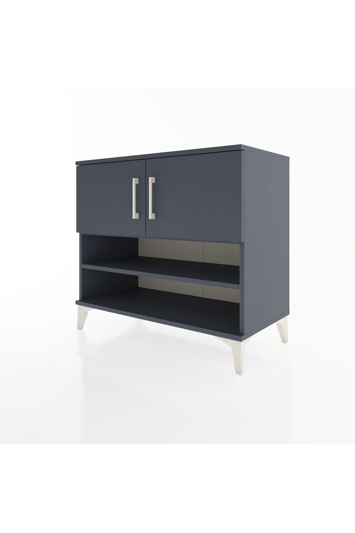 Hyperion Şifonyer 2 Raflı 2 Kapaklı 88x44x80 Antrasit-Antrasit