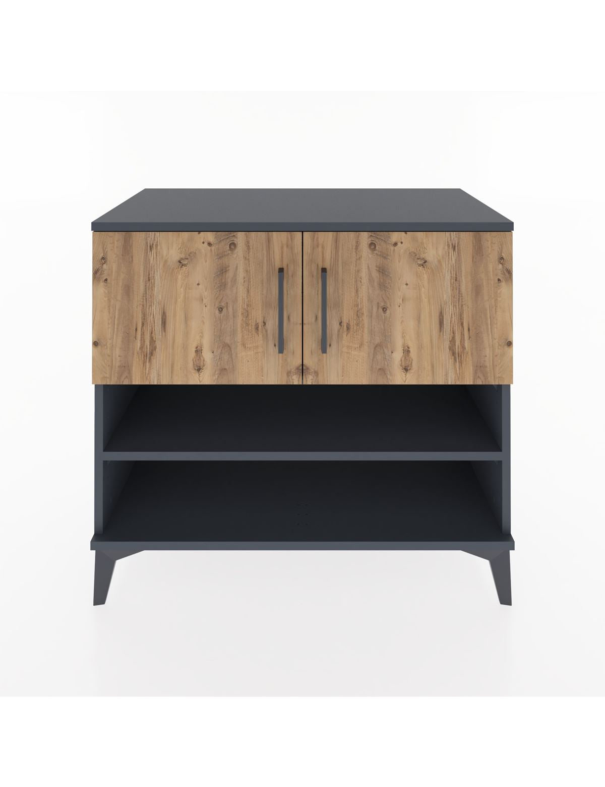 Hyperion Şifonyer 2 Raflı 2 Kapaklı 88x44x80 Antrasit-Çam