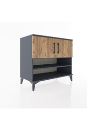 Hyperion Şifonyer 2 Raflı 2 Kapaklı 88x44x80 Antrasit-Çam