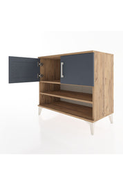 Hyperion Şifonyer 2 Raflı 2 Kapaklı 88x44x80 Çam-Antrasit