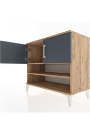 Hyperion Şifonyer 2 Raflı 2 Kapaklı 88x44x80 Çam-Antrasit