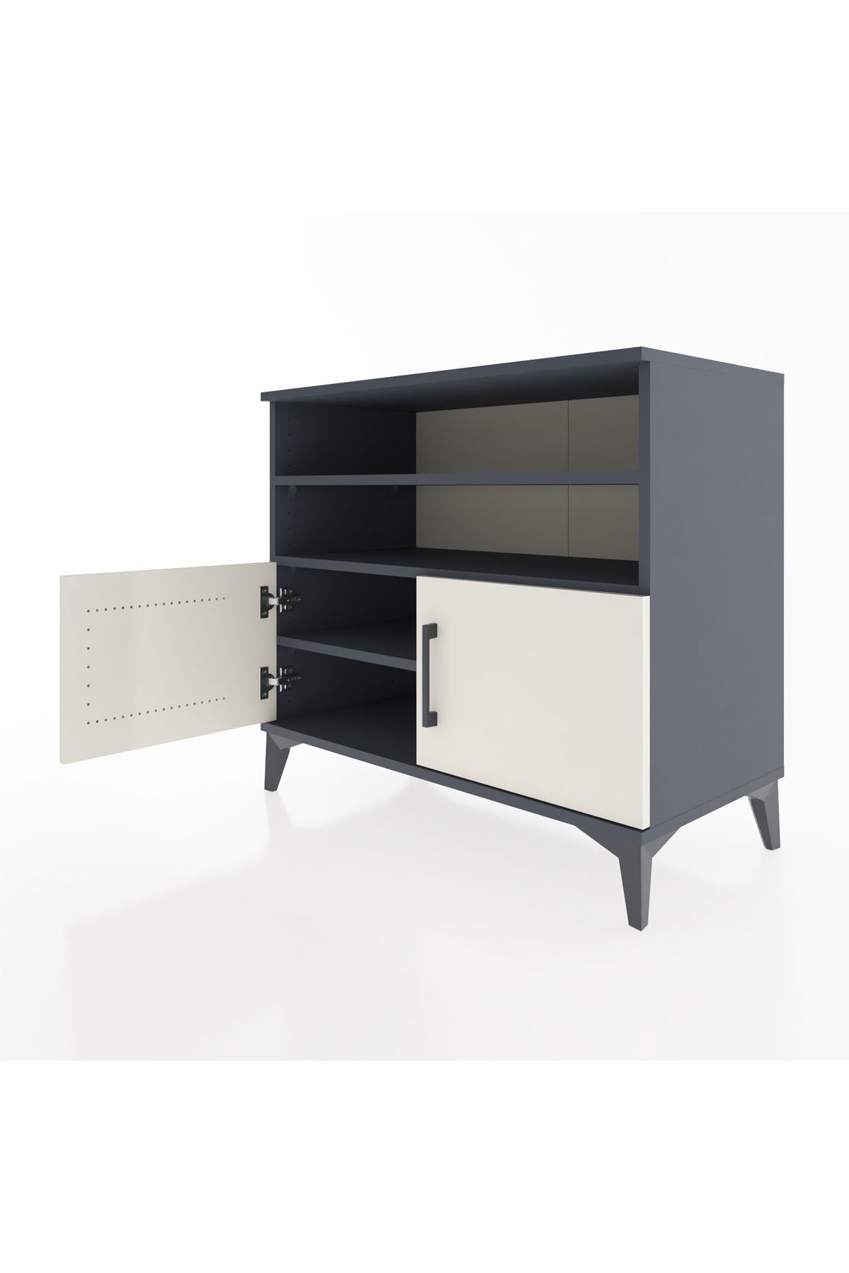 Hyperion Şifonyer 3 Raflı 2 Kapaklı 88x44x80 Antrasit-Aytaşı