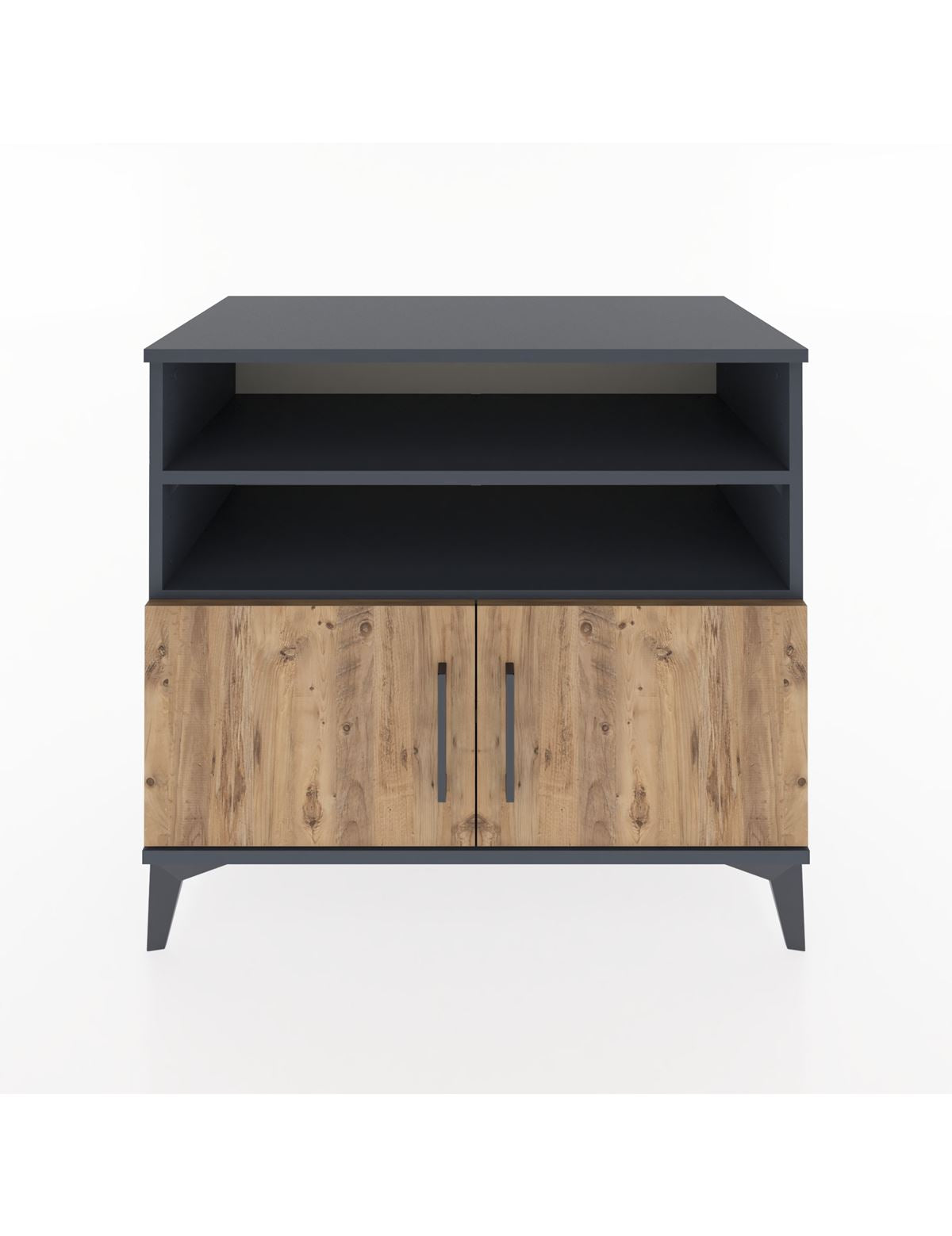 Hyperion Şifonyer 3 Raflı 2 Kapaklı 88x44x80 Antrasit-Çam