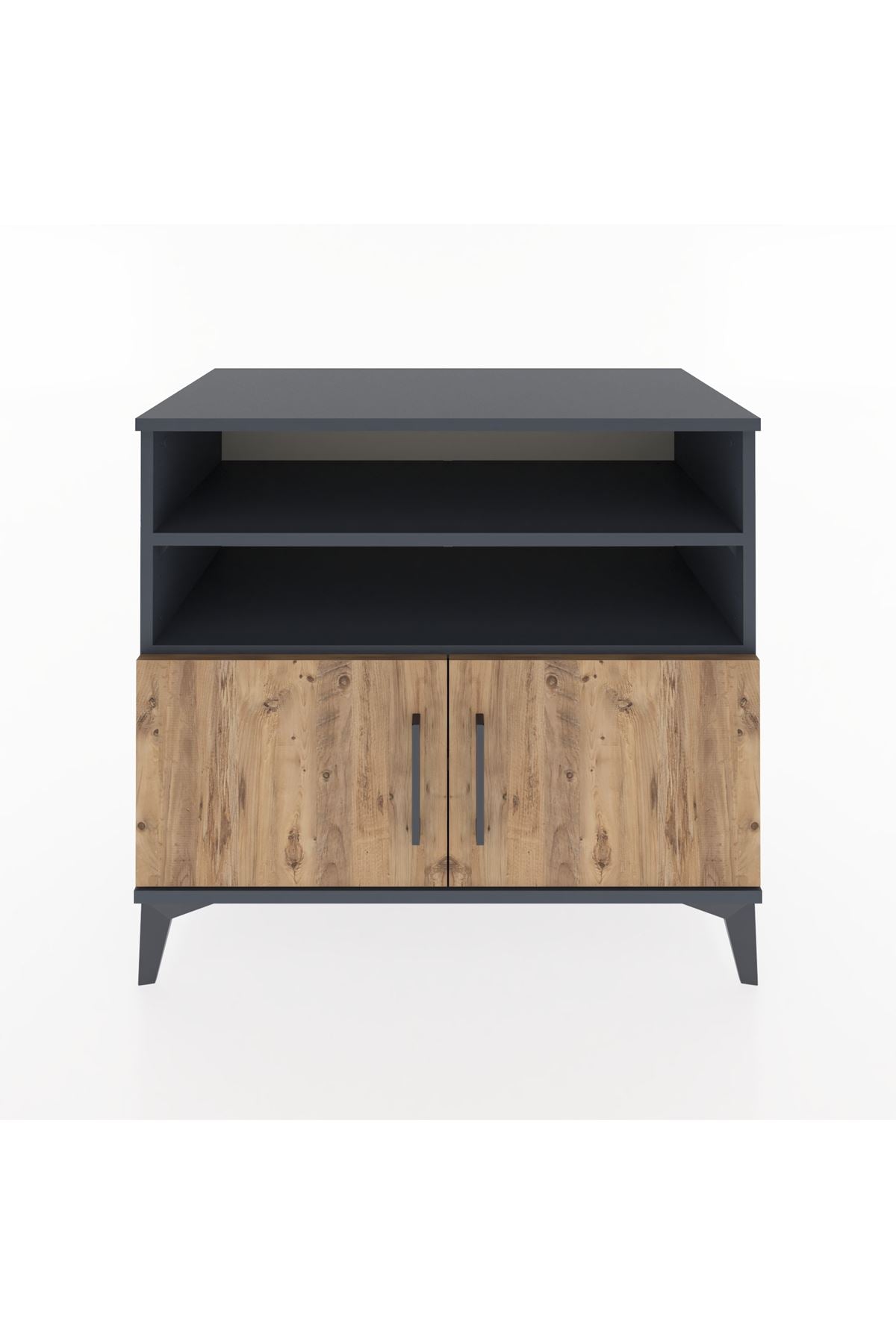 Hyperion Şifonyer 3 Raflı 2 Kapaklı 88x44x80 Antrasit-Çam