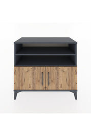 Hyperion Şifonyer 3 Raflı 2 Kapaklı 88x44x80 Antrasit-Çam