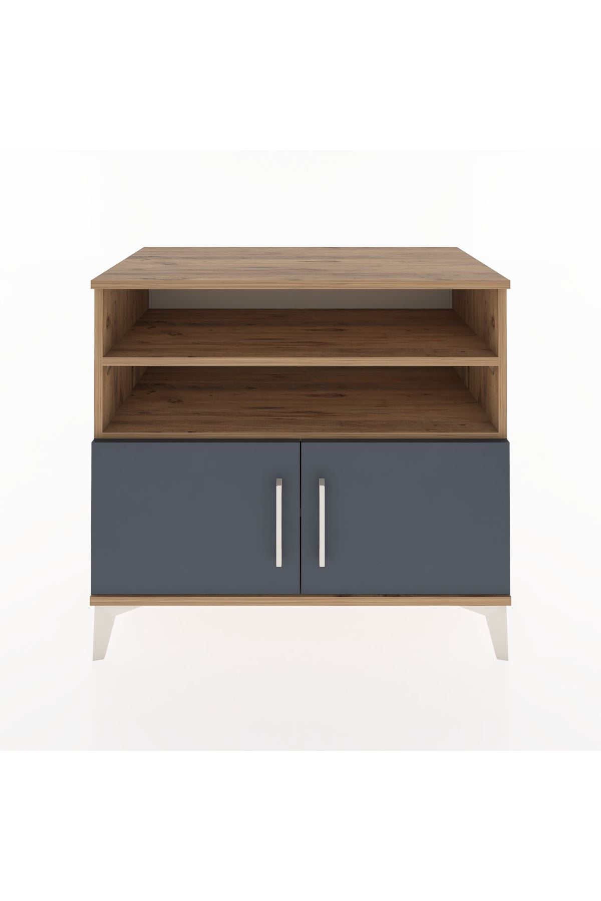 Hyperion Şifonyer 3 Raflı 2 Kapaklı 88x44x80 Çam-Antrasit