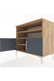 Hyperion Şifonyer 3 Raflı 2 Kapaklı 88x44x80 Çam-Antrasit