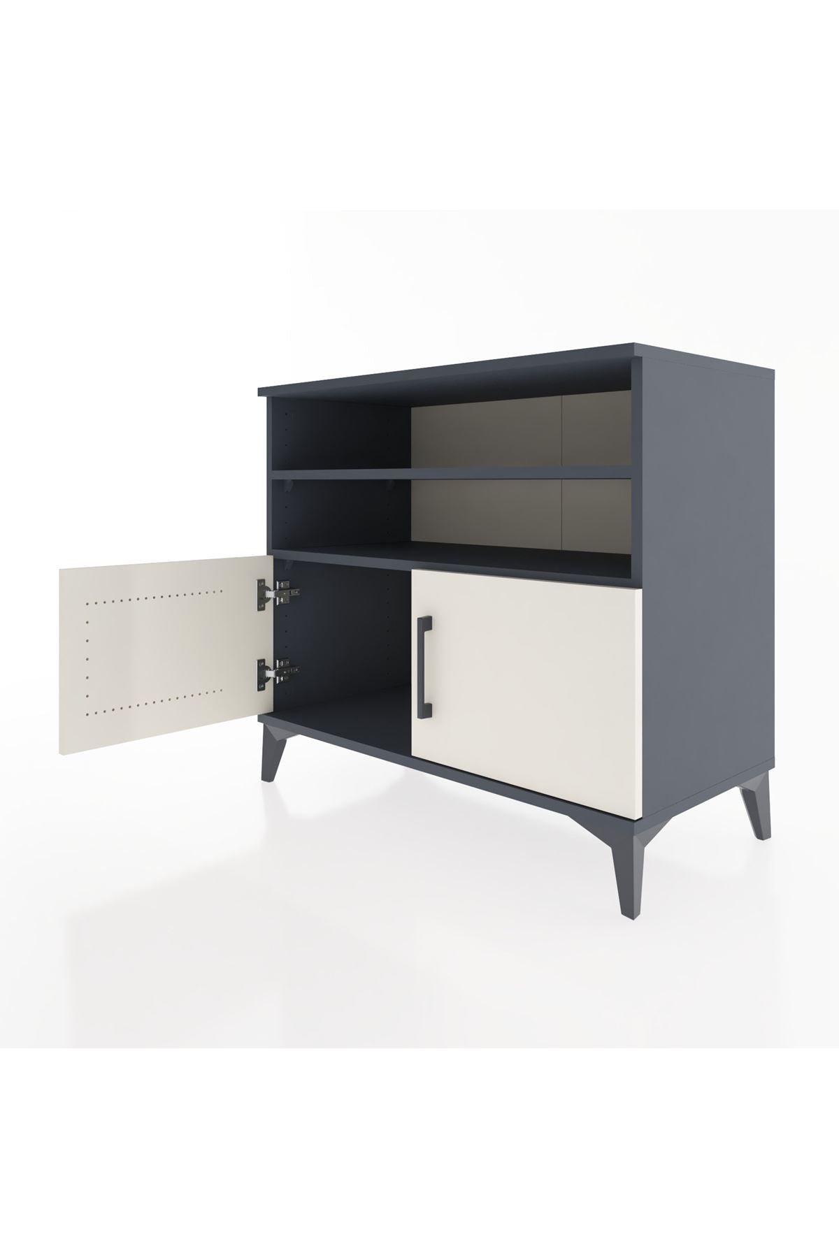 Hyperion Şifonyer 2 Raflı 2 Kapaklı 88x44x80 Antrasit-Aytaşı