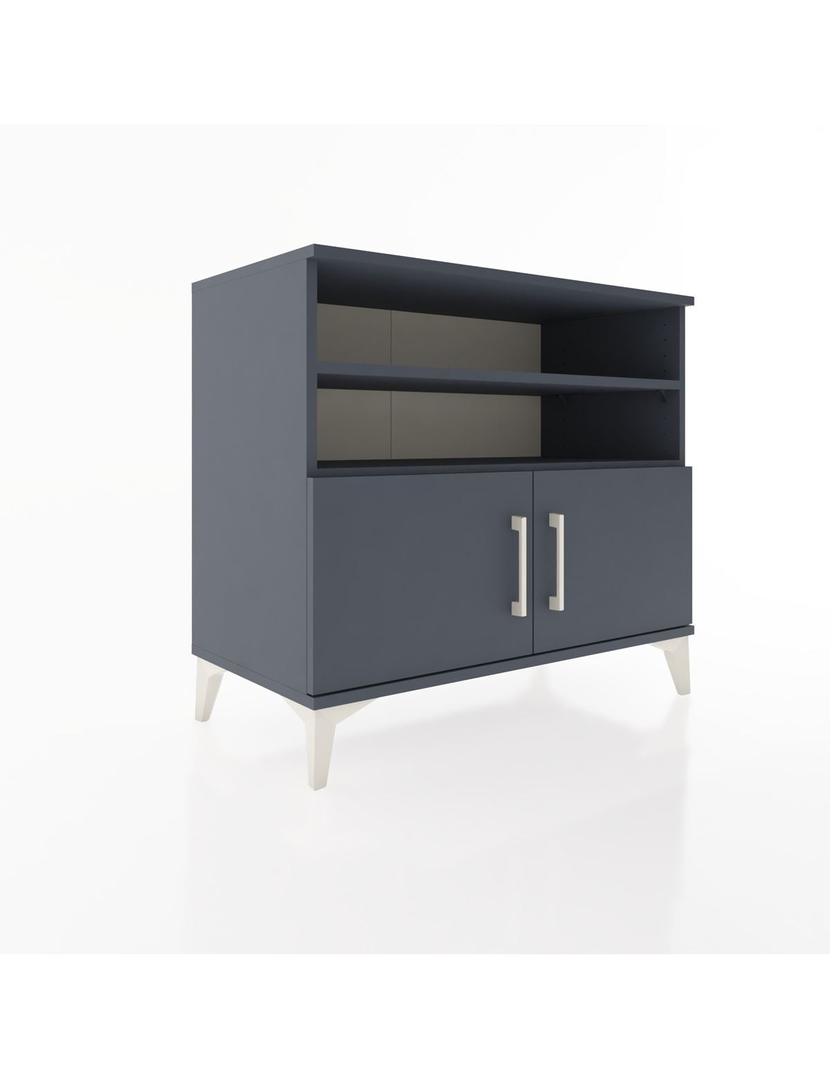 Hyperion Şifonyer 2 Raflı 2 Kapaklı 88x44x80 Antrasit-Antrasit