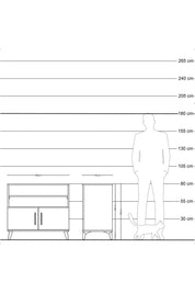 Hyperion Şifonyer 2 Raflı 2 Kapaklı 88x44x80 Antrasit-Antrasit
