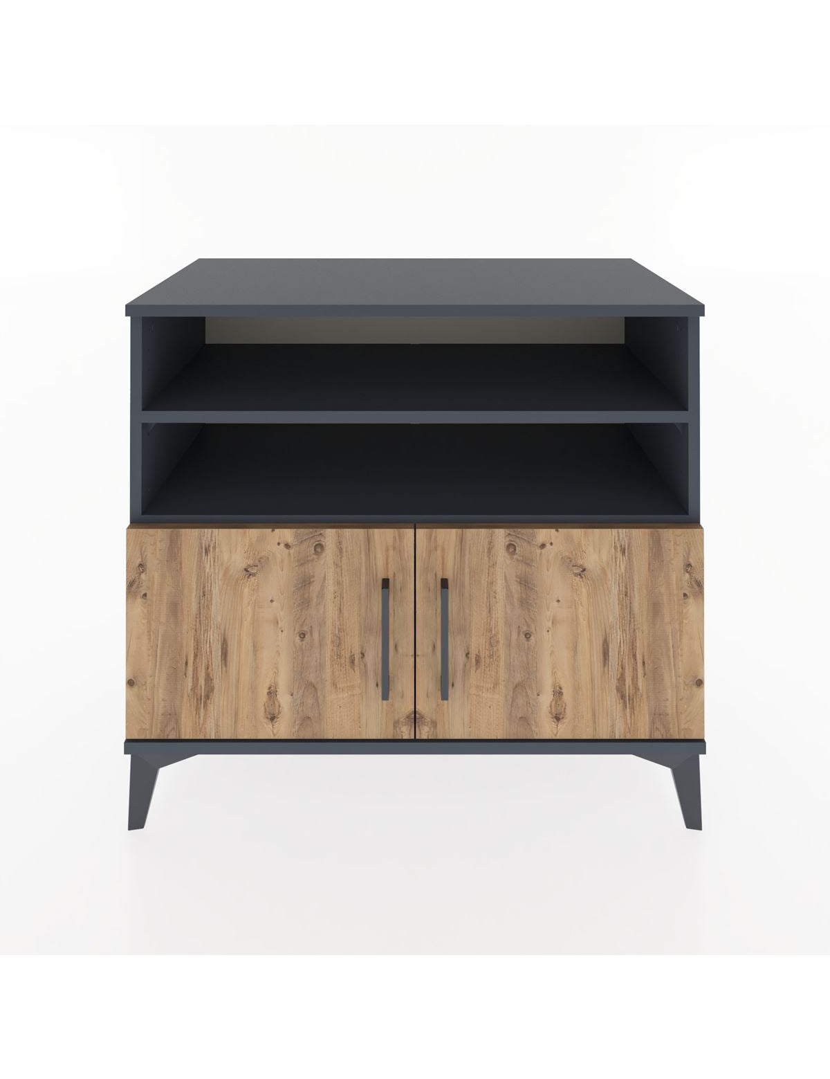 Hyperion Şifonyer 2 Raflı 2 Kapaklı 88x44x80 Antrasit-Çam