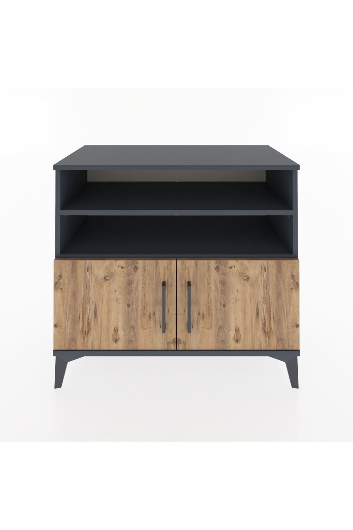 Hyperion Şifonyer 2 Raflı 2 Kapaklı 88x44x80 Antrasit-Çam