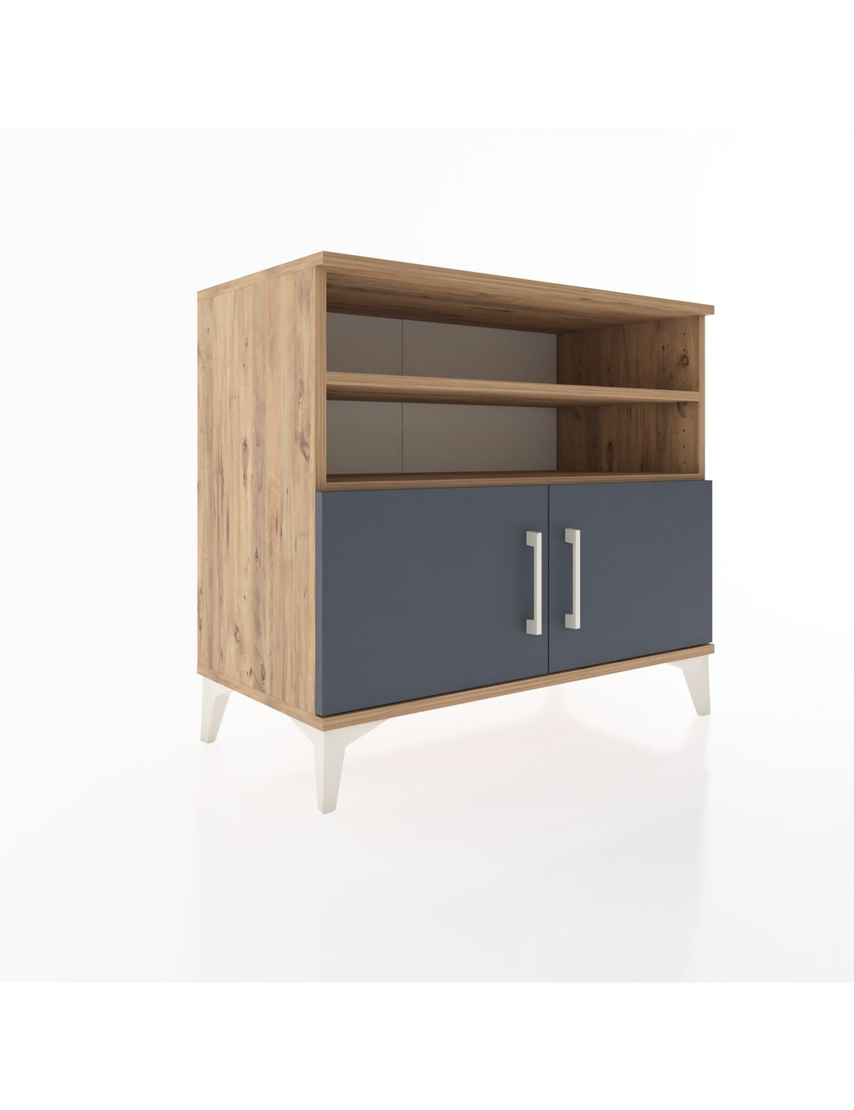 Hyperion Şifonyer 2 Raflı 2 Kapaklı 88x44x80 Çam-Antrasit