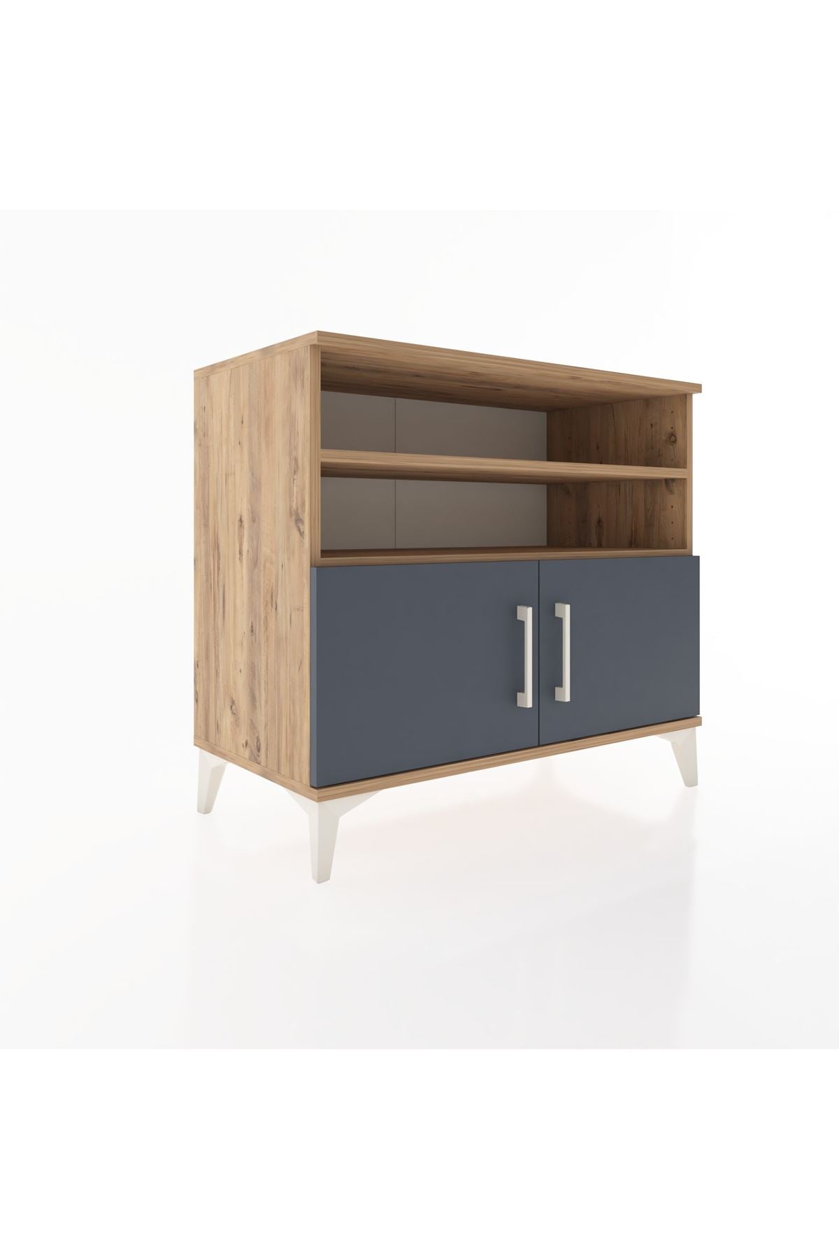 Hyperion Şifonyer 2 Raflı 2 Kapaklı 88x44x80 Çam-Antrasit