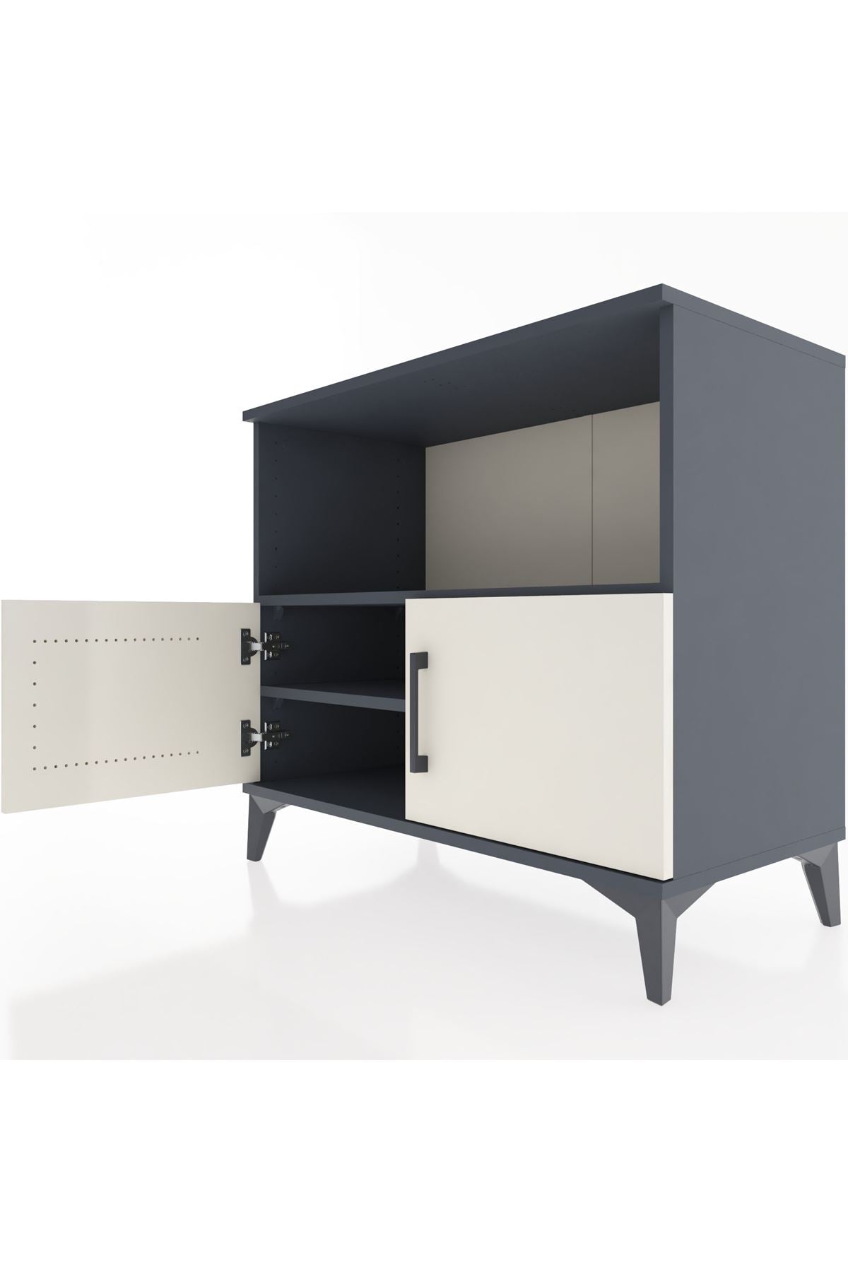 Hyperion Şifonyer 2 Raflı 2 Kapaklı 88x44x80 Antrasit-Aytaşı