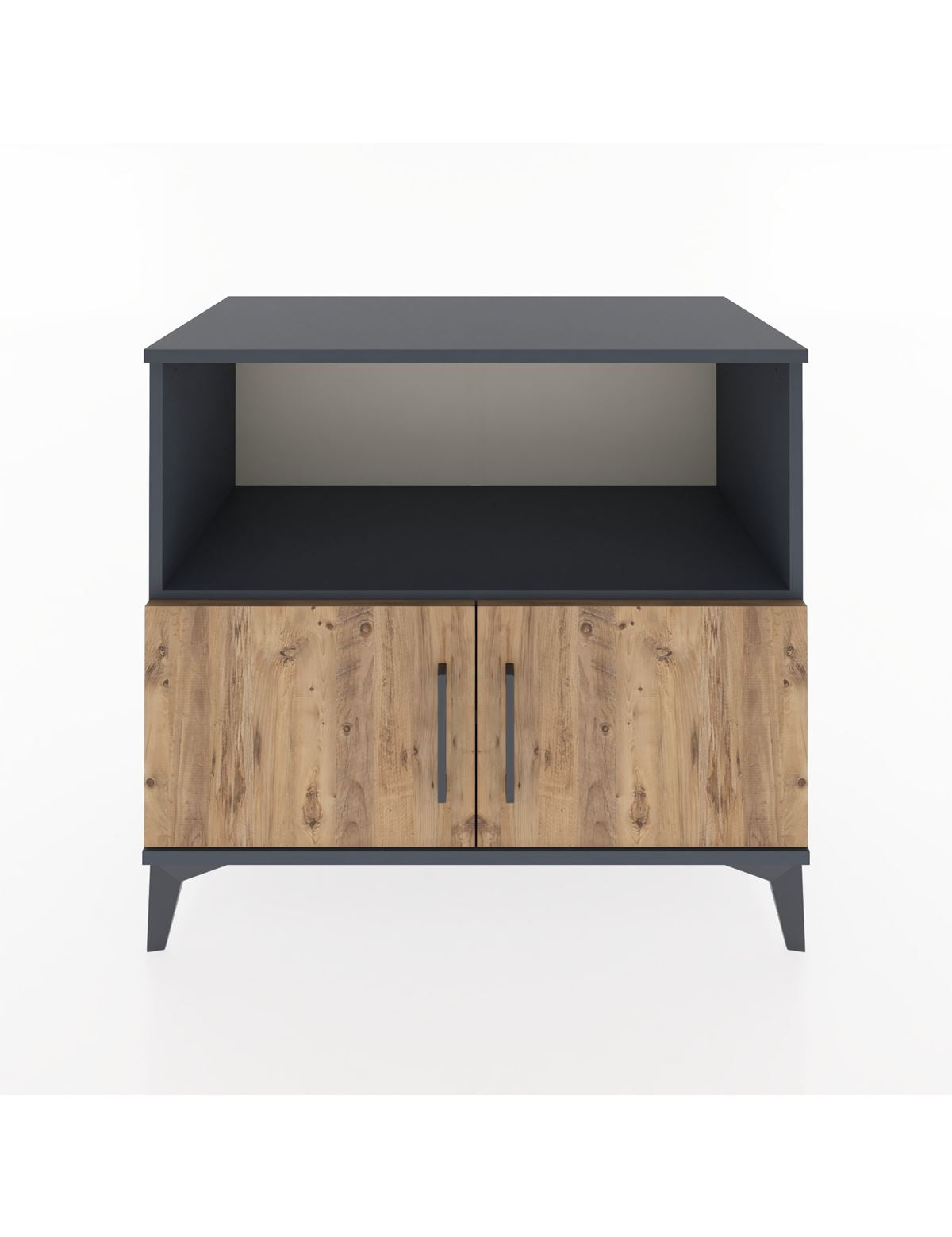 Hyperion Şifonyer 2 Raflı 2 Kapaklı 88x44x80 Antrasit-Çam