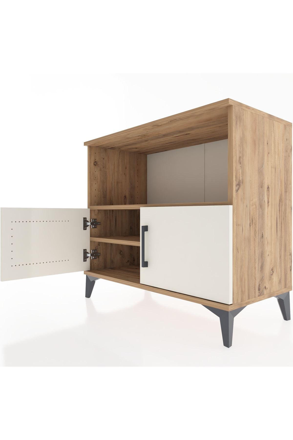 Hyperion Şifonyer 2 Raflı 2 Kapaklı 88x44x80 Çam-Aytaşı