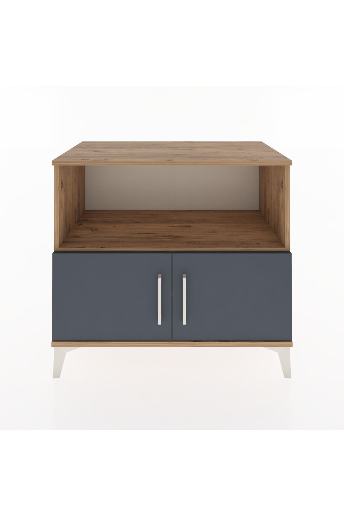 Hyperion Şifonyer 2 Raflı 2 Kapaklı 88x44x80 Çam-Antrasit