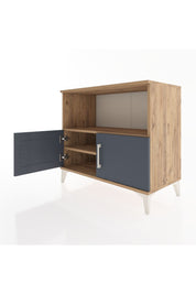 Hyperion Şifonyer 2 Raflı 2 Kapaklı 88x44x80 Çam-Antrasit