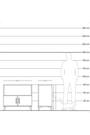 Hyperion Şifonyer 2 Raflı 2 Kapaklı 88x44x80 Çam-Antrasit