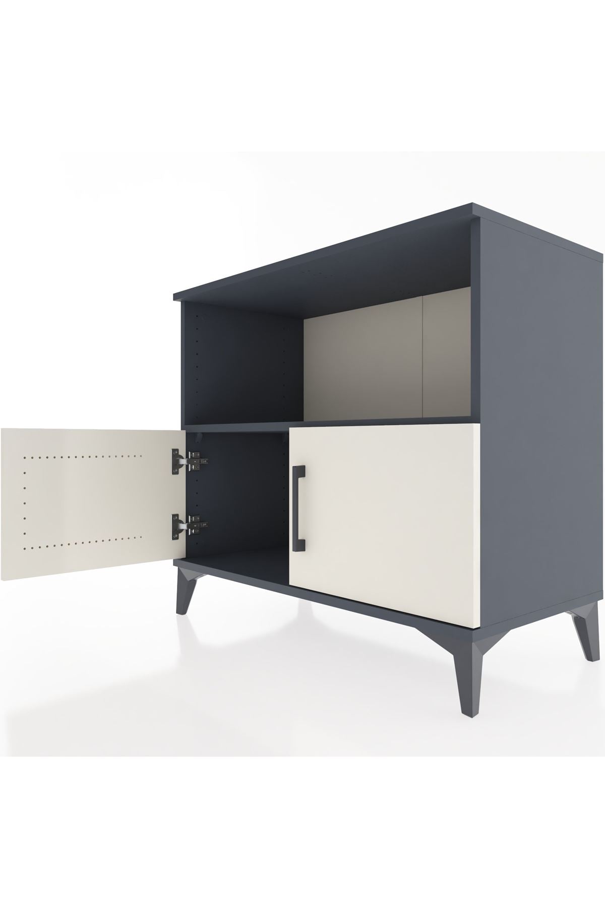 Hyperion Şifonyer Tek Raflı 2 Kapaklı 88x44x80 Antrasit-Aytaşı