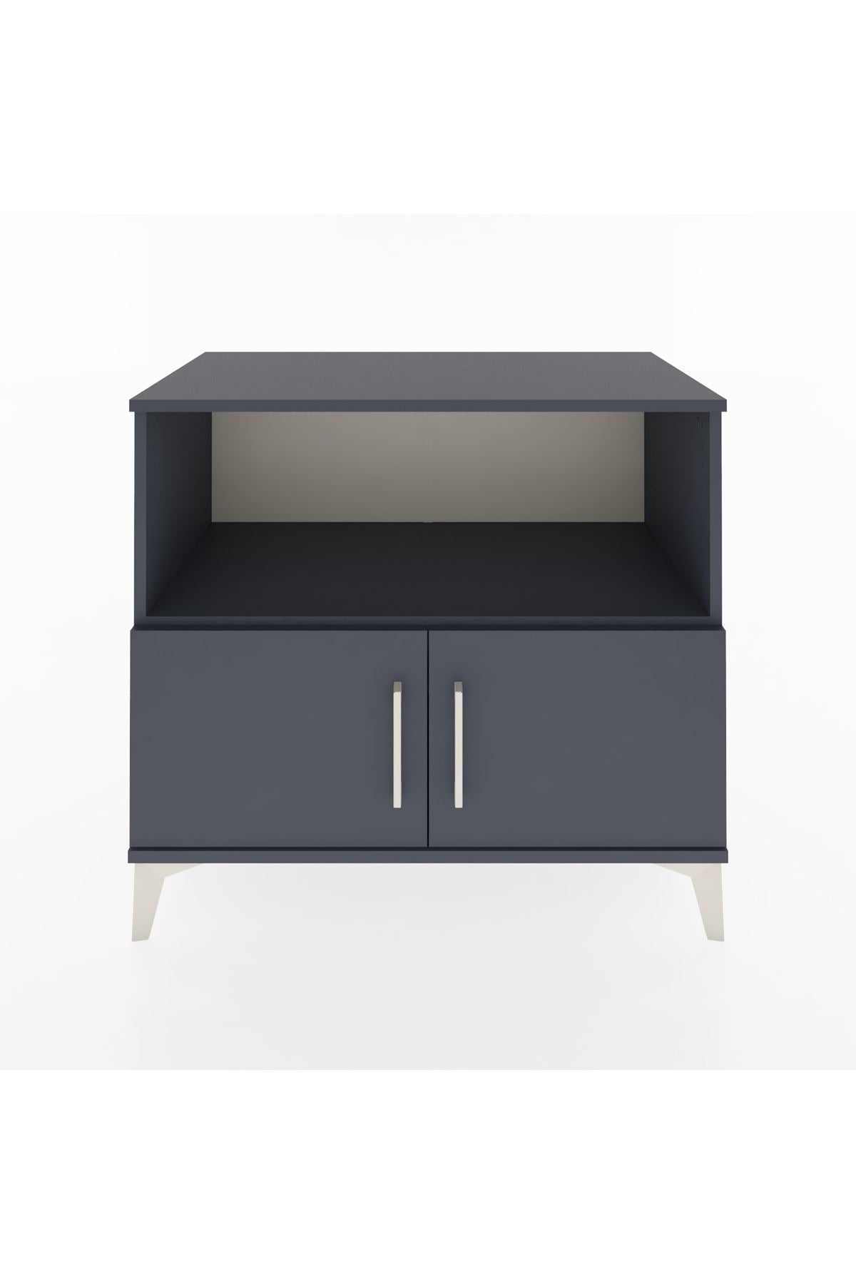 Hyperion Şifonyer Tek Raflı 2 Kapaklı 88x44x80 Antrasit-Antrasit