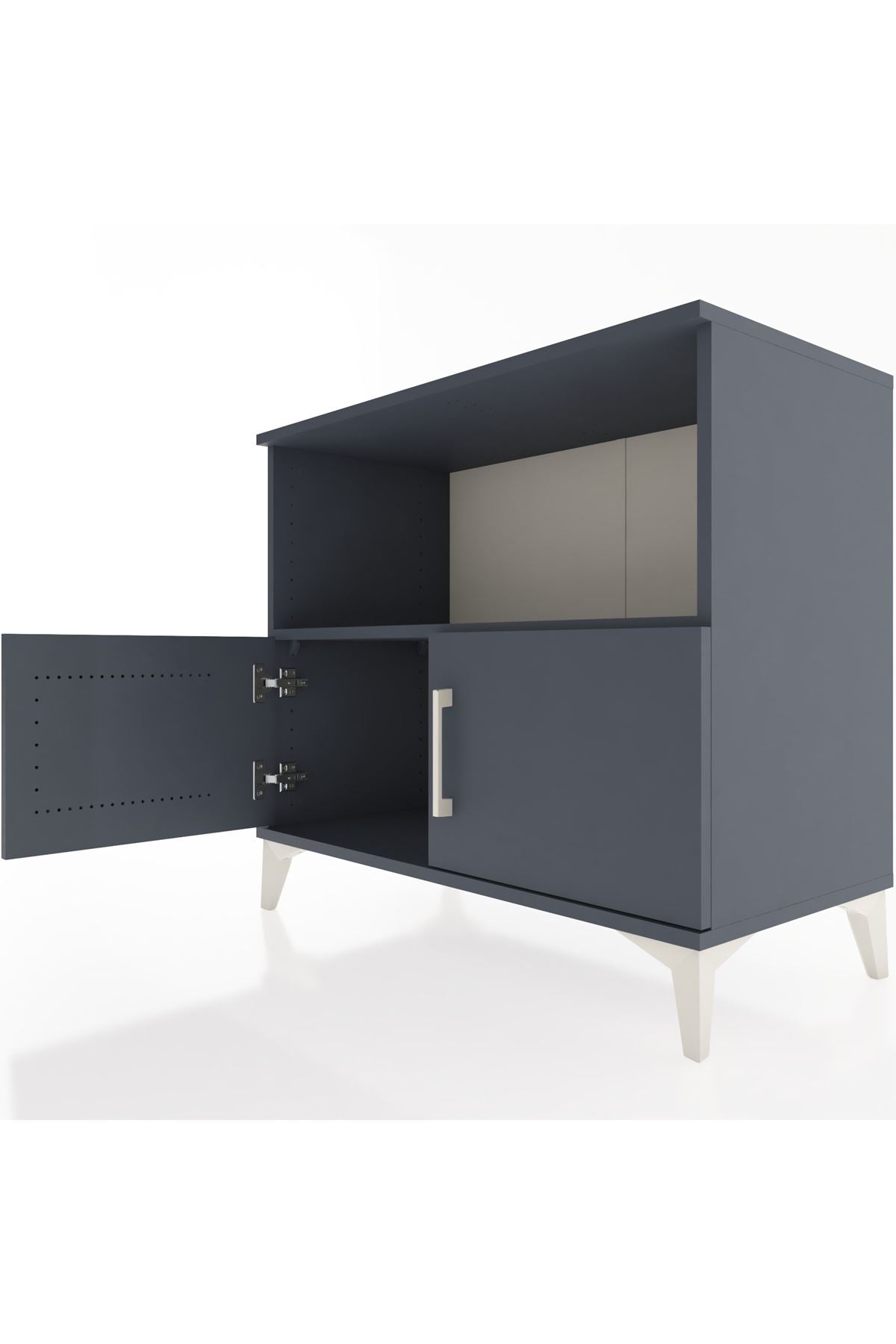 Hyperion Şifonyer Tek Raflı 2 Kapaklı 88x44x80 Antrasit-Antrasit