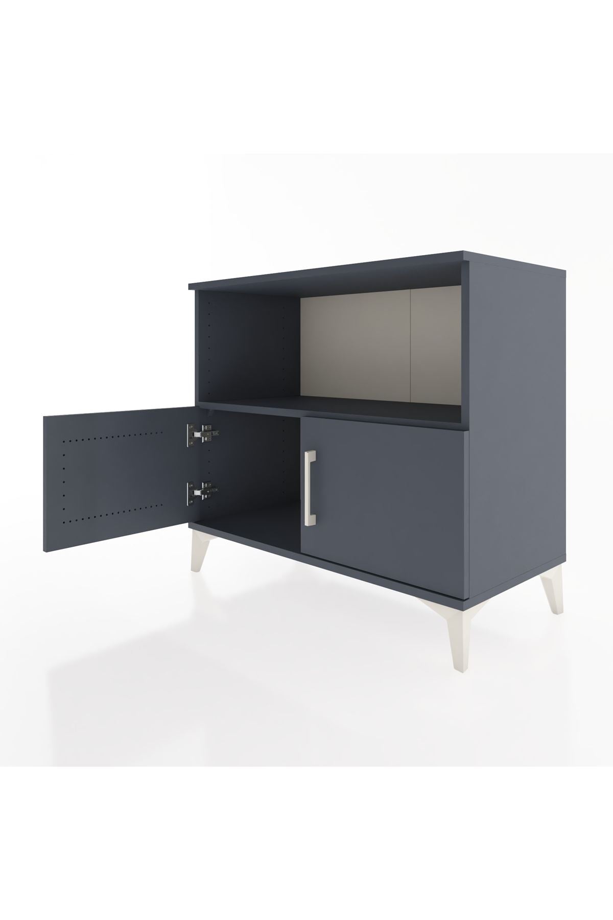 Hyperion Şifonyer Tek Raflı 2 Kapaklı 88x44x80 Antrasit-Antrasit