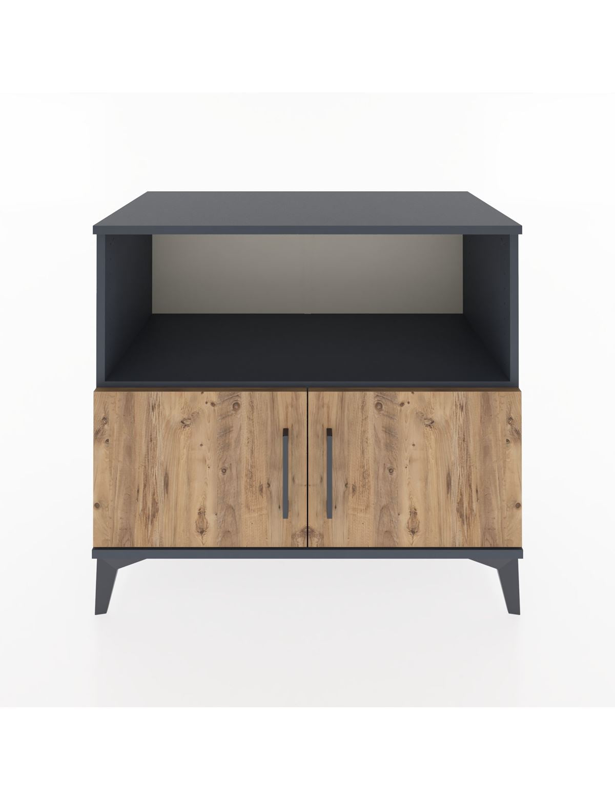 Hyperion Şifonyer Tek Raflı 2 Kapaklı 88x44x80 Antrasit-Çam