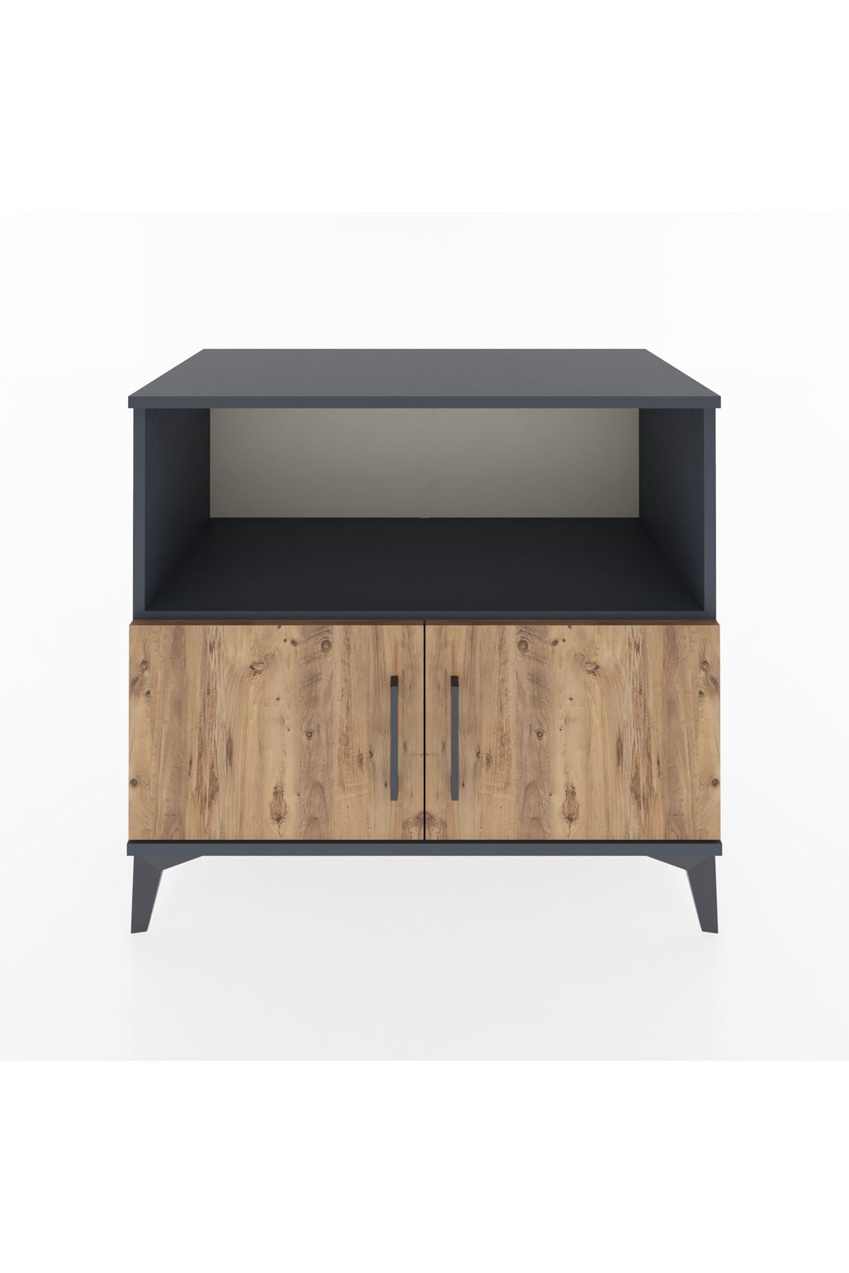 Hyperion Şifonyer Tek Raflı 2 Kapaklı 88x44x80 Antrasit-Çam