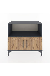 Hyperion Şifonyer Tek Raflı 2 Kapaklı 88x44x80 Antrasit-Çam