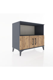 Hyperion Şifonyer Tek Raflı 2 Kapaklı 88x44x80 Antrasit-Çam