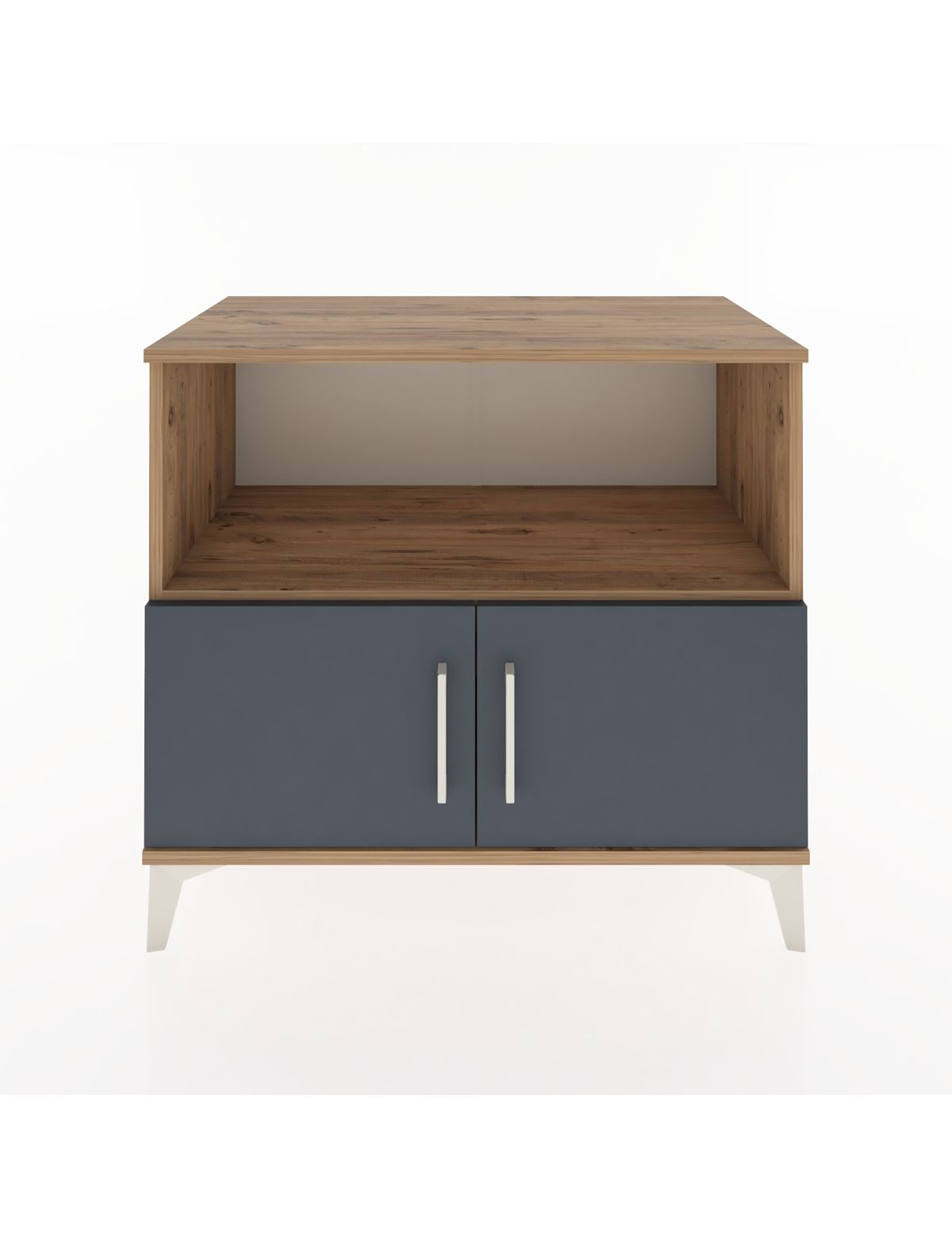 Hyperion Şifonyer Tek Raflı 2 Kapaklı 88x44x80 Çam-Antrasit