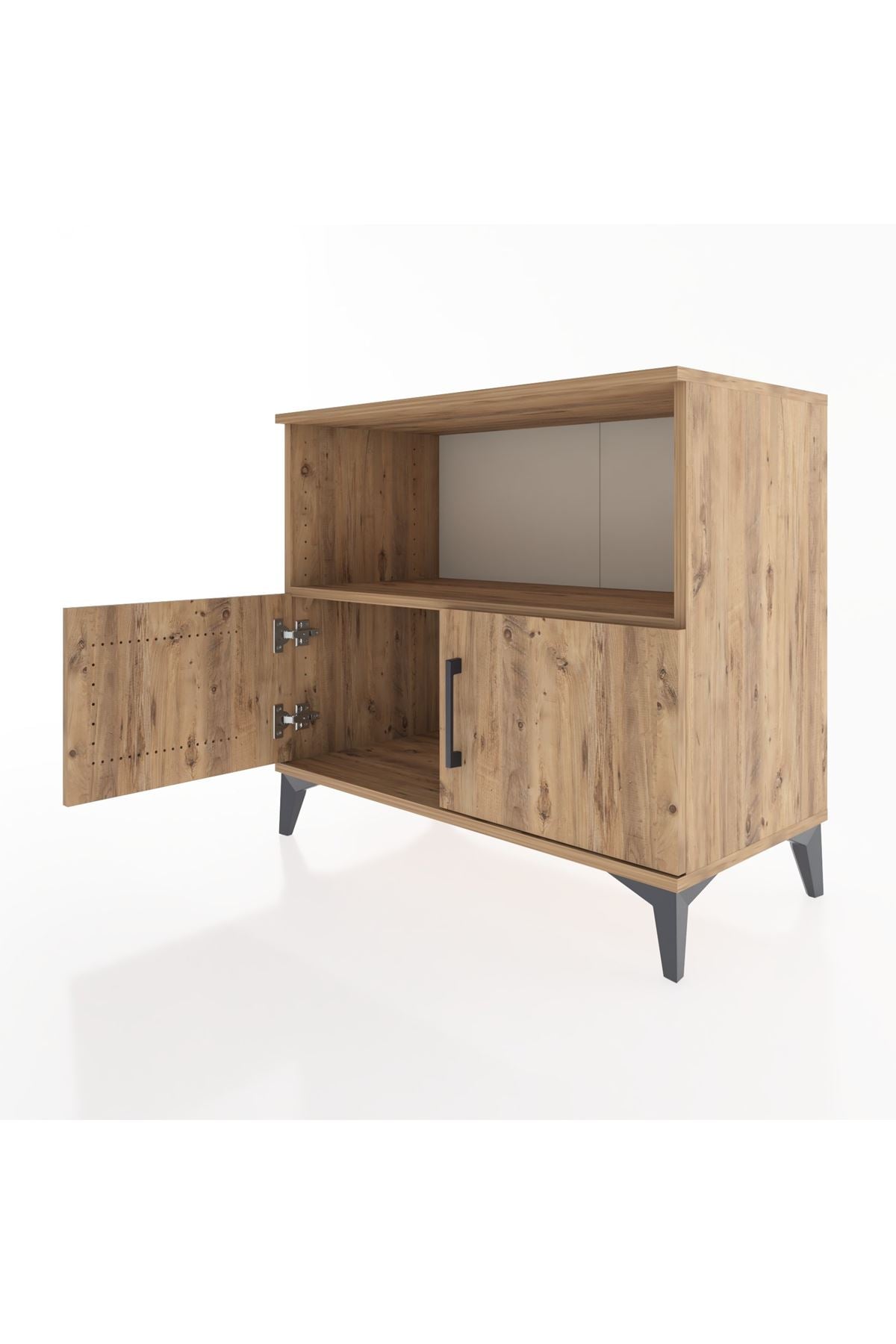 Hyperion Şifonyer Tek Raflı 2 Kapaklı 88x44x80 Çam-Çam