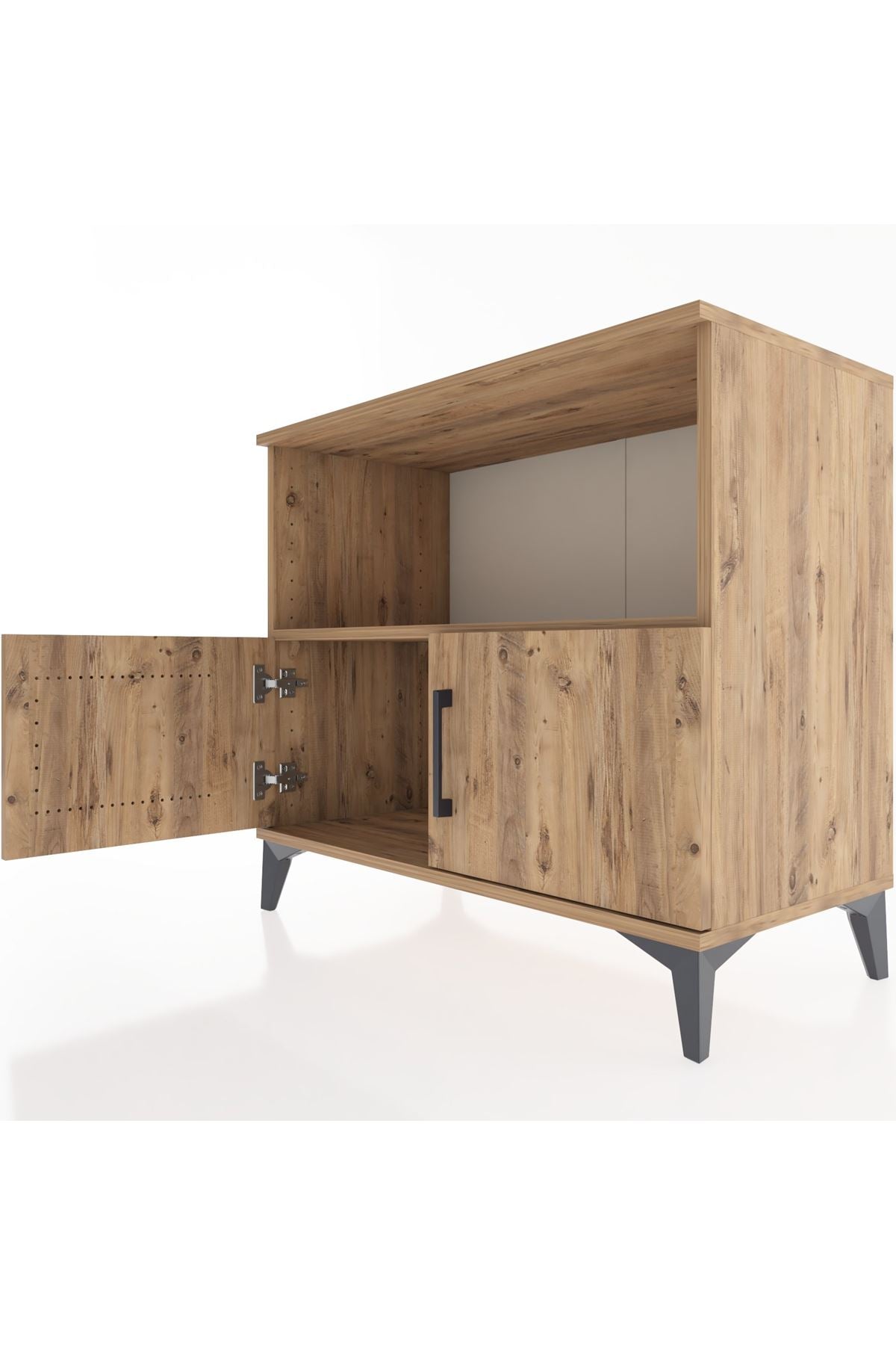 Hyperion Şifonyer Tek Raflı 2 Kapaklı 88x44x80 Çam-Çam