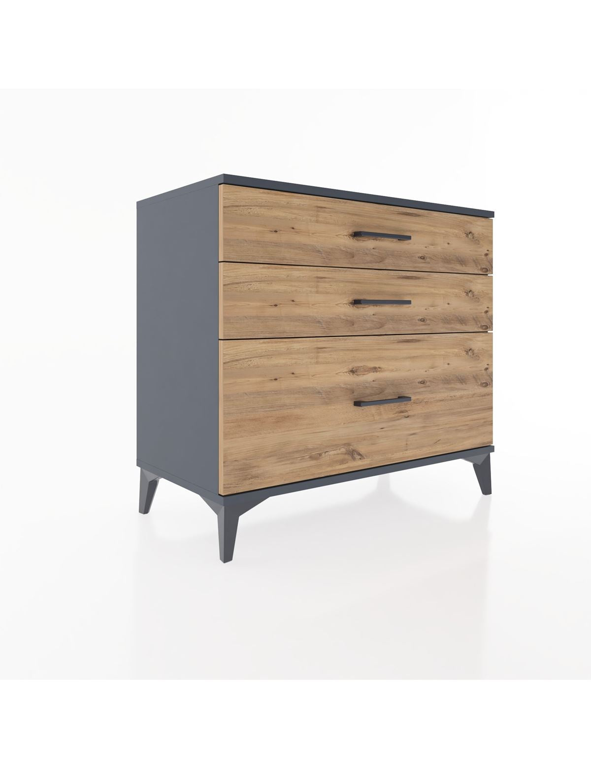 Hyperion Şifonyer 3 Çekmeceli 88x44x80 Antrasit-Çam