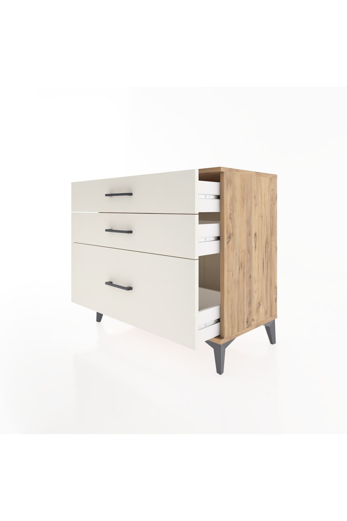 Hyperion Şifonyer 3 Çekmeceli 88x44x80 Çam-Aytaşı