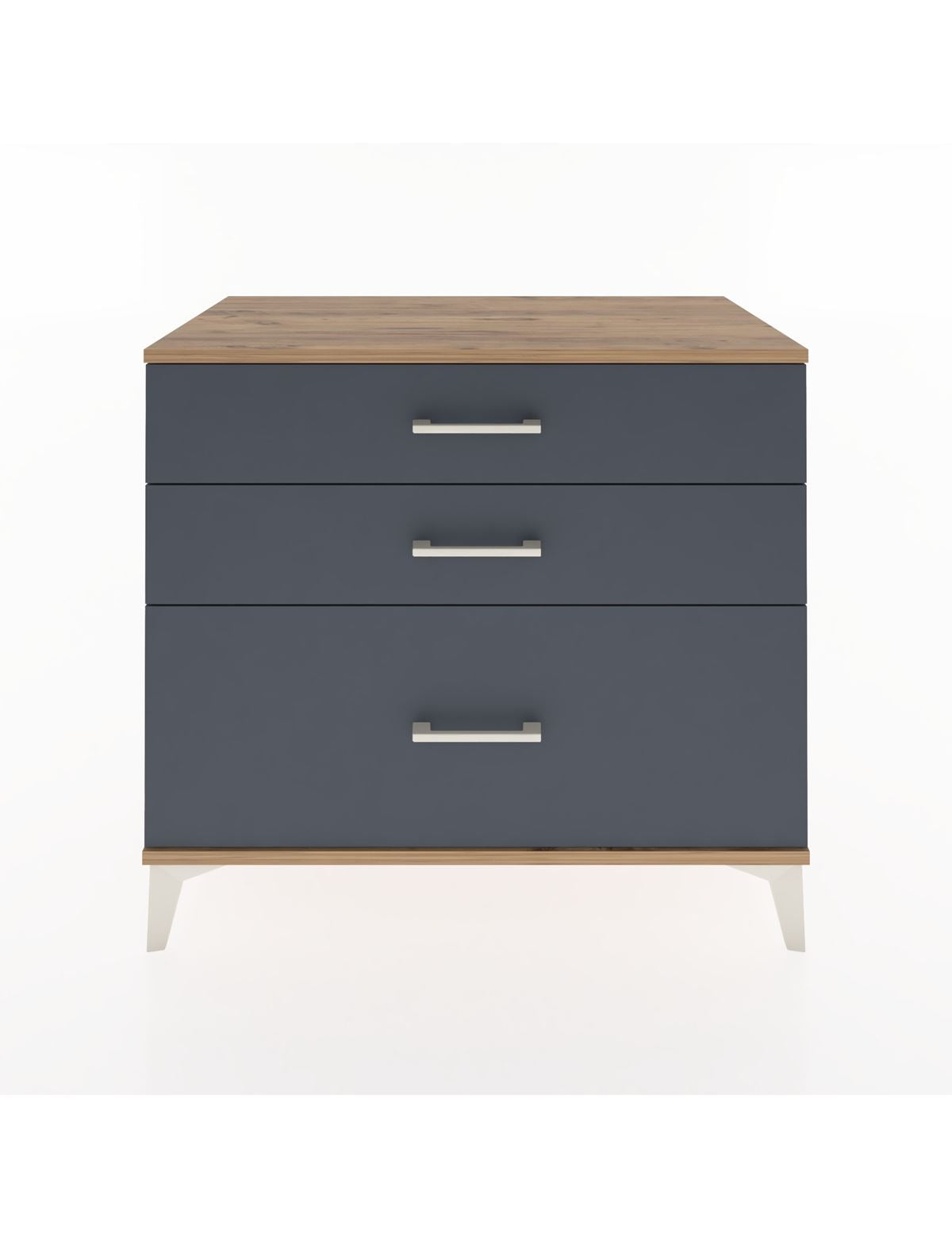 Hyperion Şifonyer 3 Çekmeceli 88x44x80 Çam-Antrasit