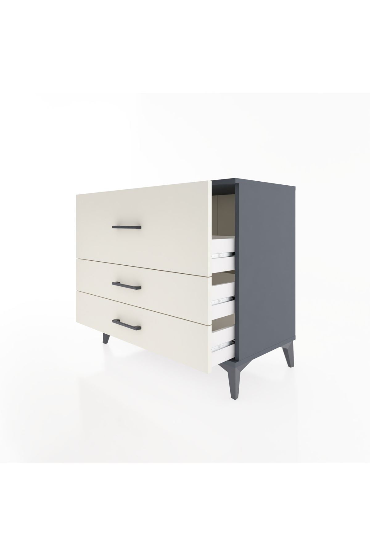 Hyperion Şifonyer 3 Çekmeceli 88x44x80 Antrasit-Aytaşı