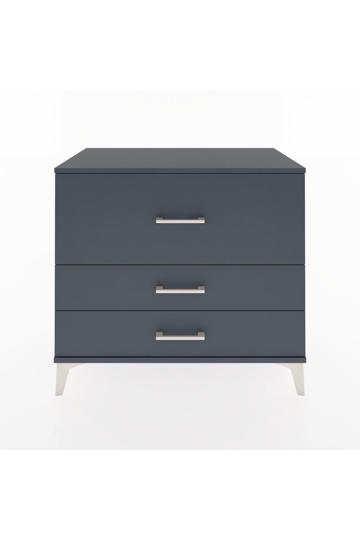 Hyperion Şifonyer 3 Çekmeceli 88x44x80 Antrasit-Antrasit