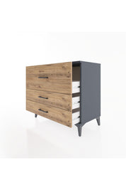 Hyperion Şifonyer 3 Çekmeceli 88x44x80 Antrasit-Çam