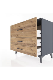 Hyperion Şifonyer 3 Çekmeceli 88x44x80 Antrasit-Çam